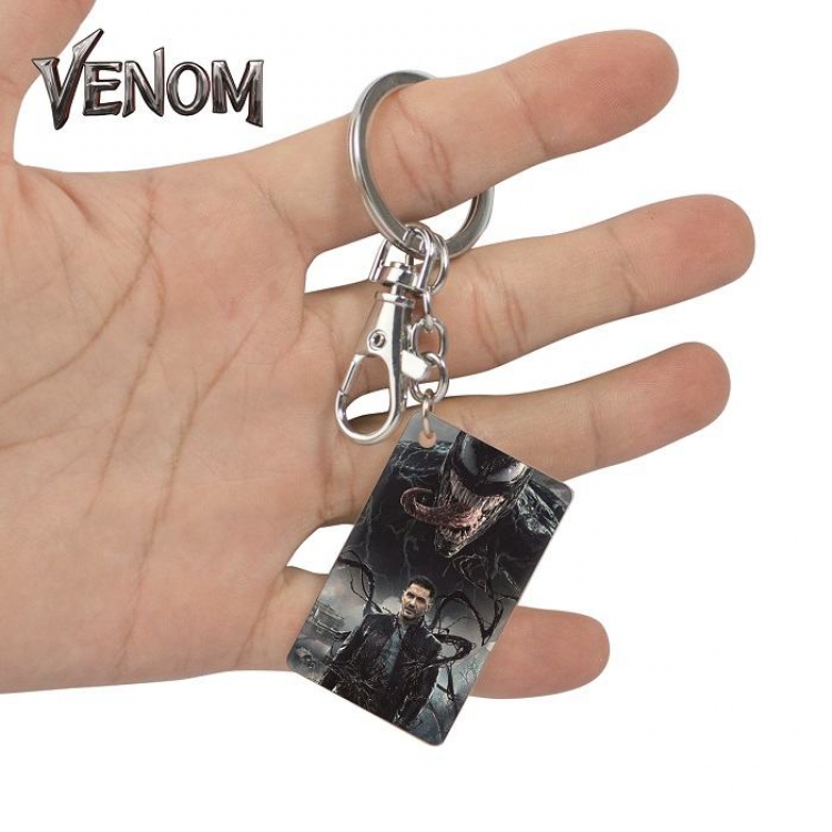 Venom-11 Anime Acrylic Color Map Keychain Pendant