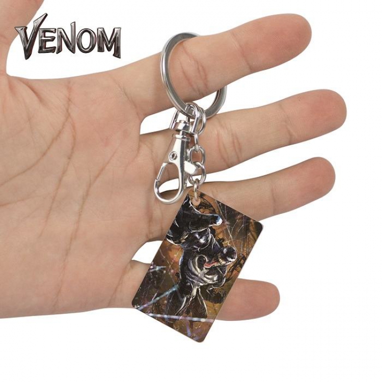 Venom-12 Anime Acrylic Color Map Keychain Pendant