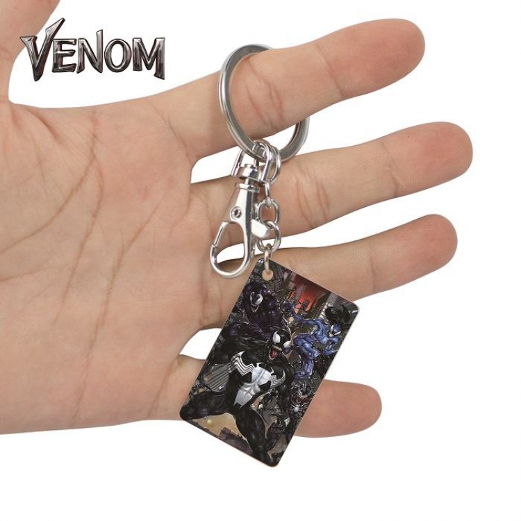Venom-15 Anime Acrylic Color Map Keychain Pendant