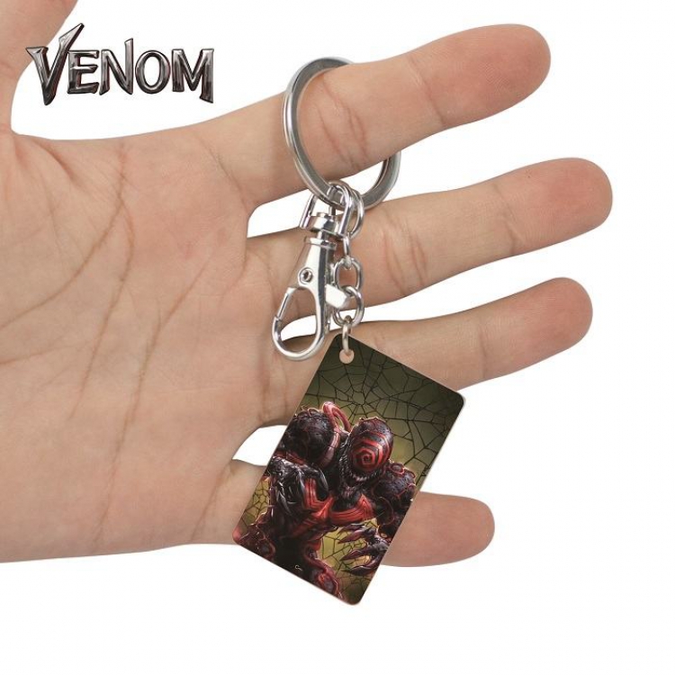 Venom-17 Anime Acrylic Color Map Keychain Pendant