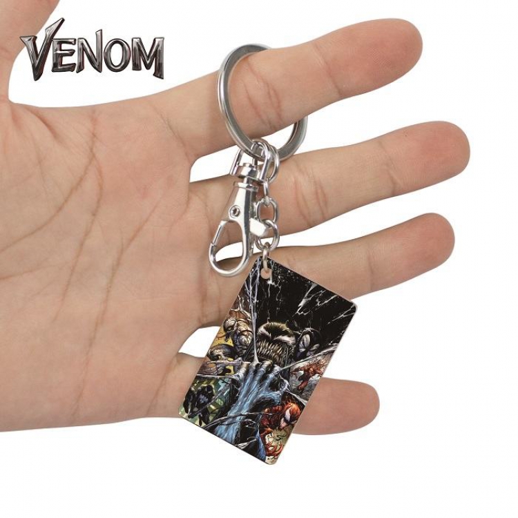Venom-35 Anime Acrylic Color Map Keychain Pendant