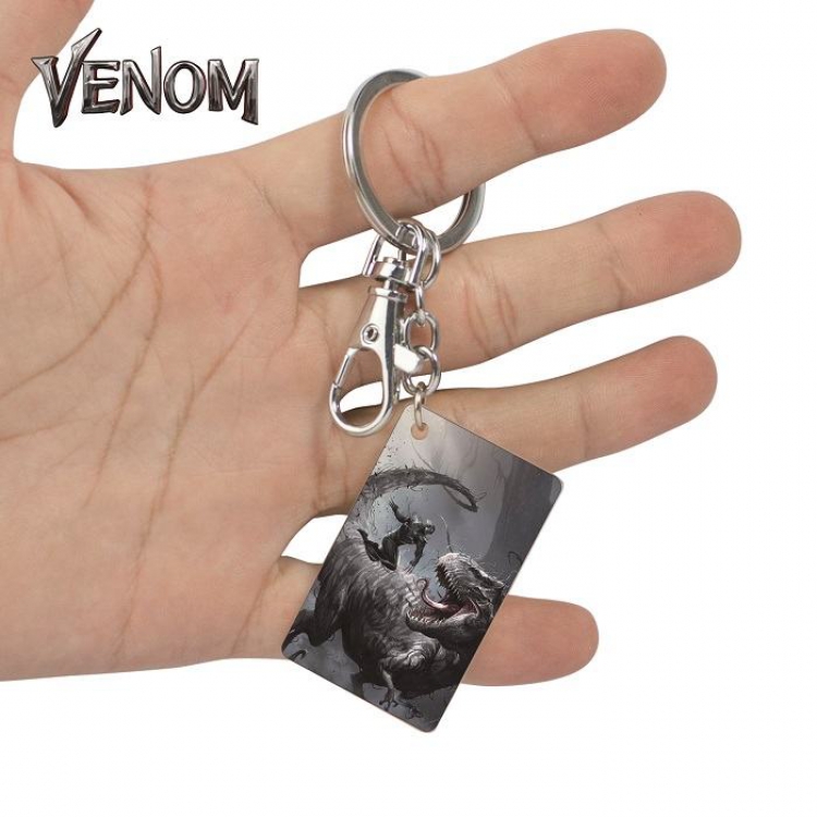 Venom-6 Anime Acrylic Color Map Keychain Pendant