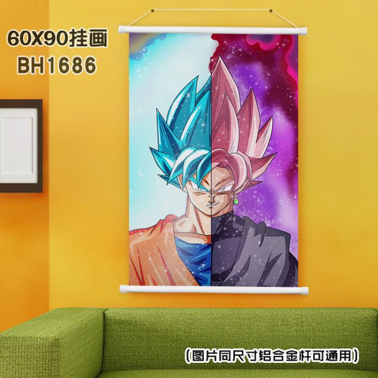 Dragon Ball White Plastic rod Cloth painting Wall Scroll 40X60CM BH-1686