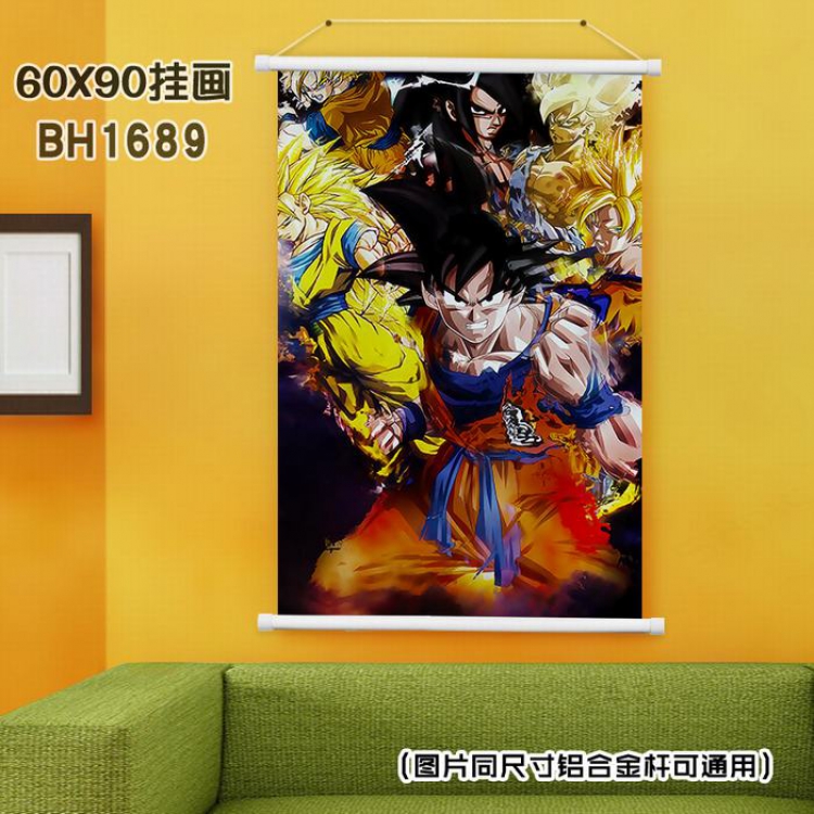 Dragon Ball White Plastic rod Cloth painting Wall Scroll 40X60CM BH-1689