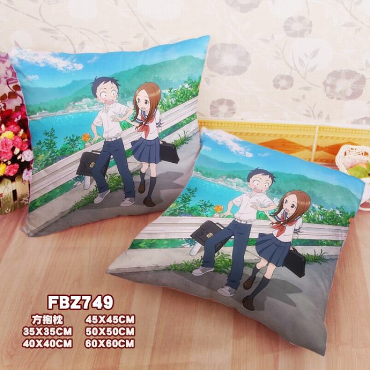 Takagi san who is good at teasing Square universal double-sided full color pillow cushion 45X45CM FBZ749