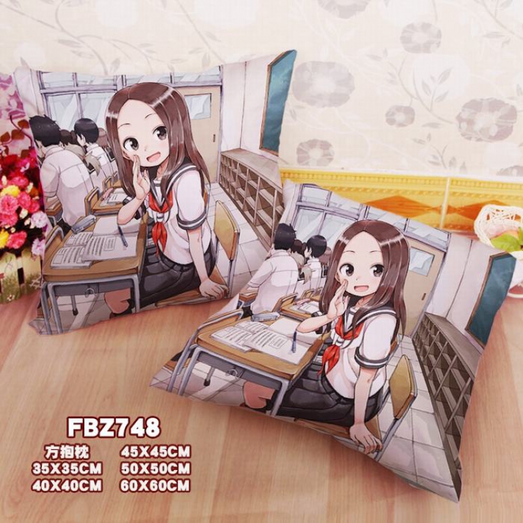 Takagi san who is good at teasing Square universal double-sided full color pillow cushion 45X45CM FBZ748