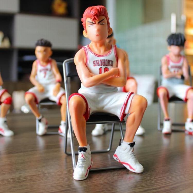 Slam Dunk Hanamichi Sakuragi 10# chair White Boxed Figure Decoration Model 16.5CM