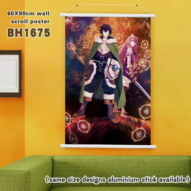 Shield of the brave White Plastic rod Cloth painting Wall Scroll 40X60CM (Can be customized for a single model)BH-1675