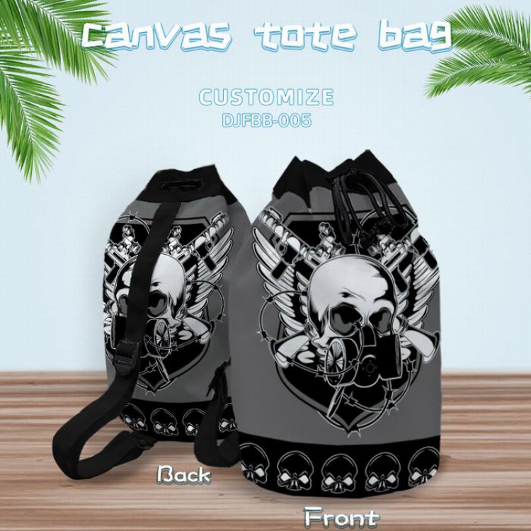 DJFBB005-Skeleton Personal shoulder canvas bag 40X25CM(Can be customized for a single model)