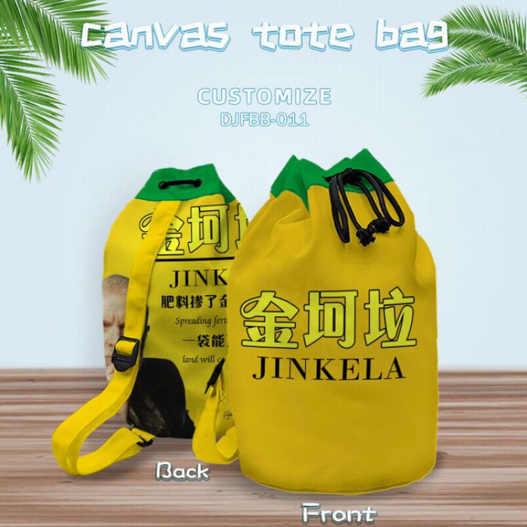 DJFBB011-Jin Kela Personal shoulder canvas bag 40X25CM(Can be customized for a single model)