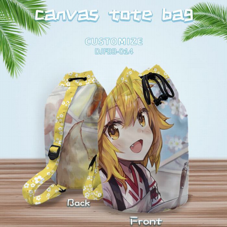 DJFBB014-Anime shoulder canvas bag 40X25CM(Can be customized for a single model)