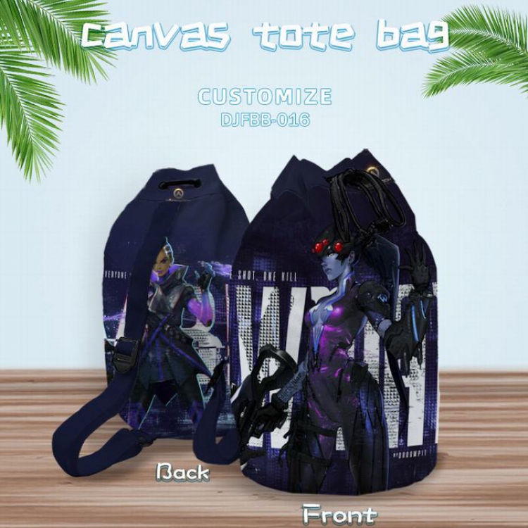 DJFBB016-Overwatch Game shoulder canvas bag 40X25CM(Can be customized for a single model)