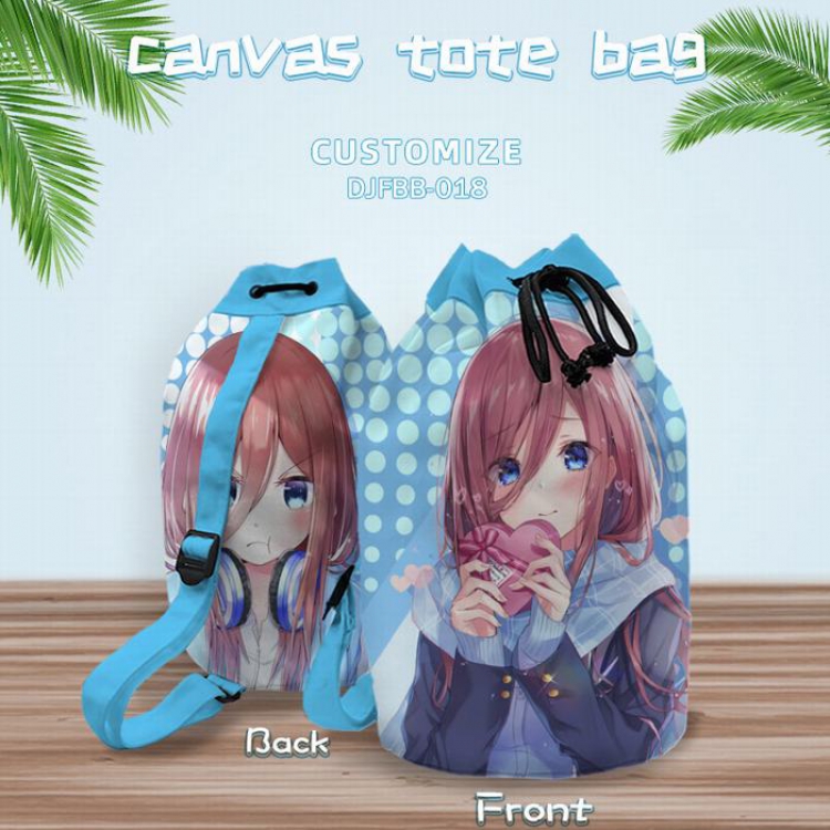 DJFBB018- The Quintessential Quintuplets Anime shoulder canvas bag 40X25CM(Can be customized for a single model)