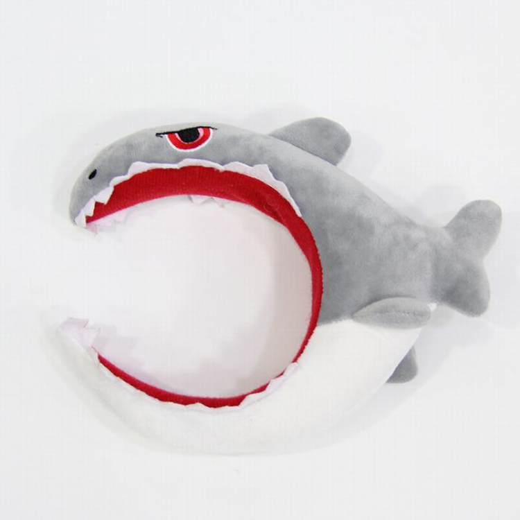Shark crocodile gray Cartoon plush headband  15X12CM 0.075KG price for 5 pcs
