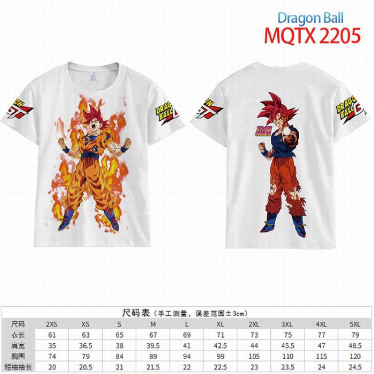 DRAGON BALL Full color short sleeve t-shirt 10 sizes from 2XS to 5XL MQTX-2205