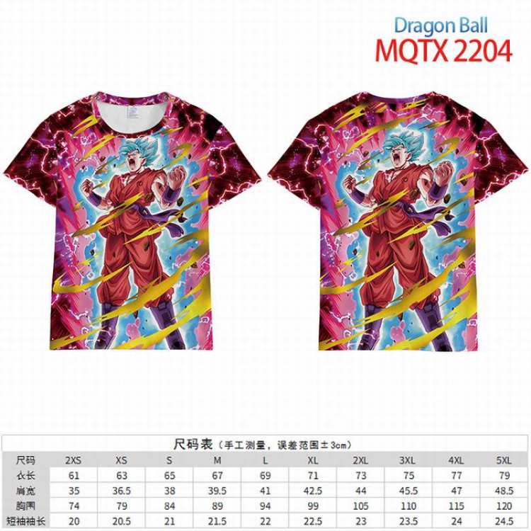 DRAGON BALL Full color short sleeve t-shirt 10 sizes from 2XS to 5XL MQTX-2204