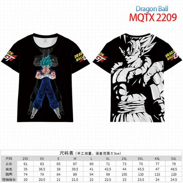 DRAGON BALL Full color short sleeve t-shirt 10 sizes from 2XS to 5XL MQTX-2209