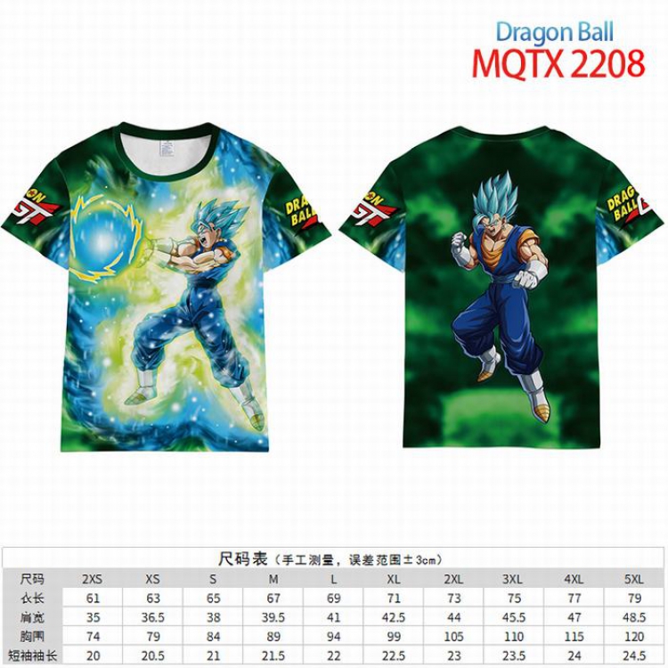 DRAGON BALL Full color short sleeve t-shirt 10 sizes from 2XS to 5XL MQTX-2208