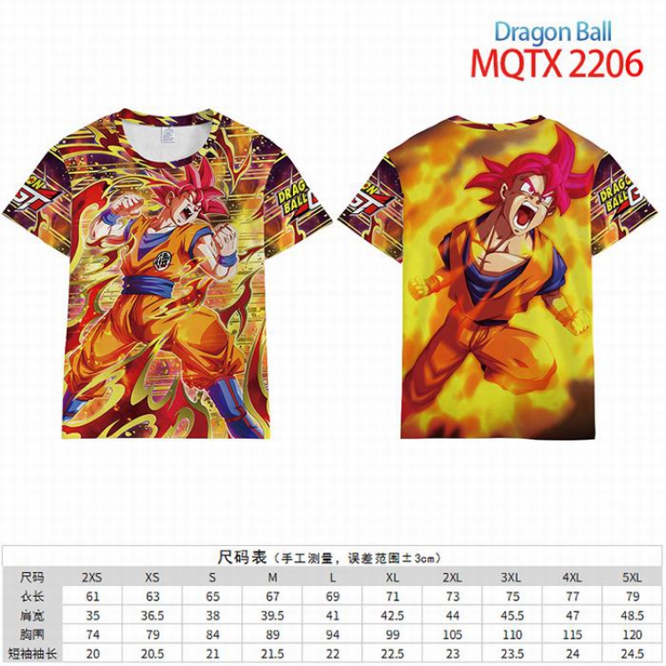 DRAGON BALL Full color short sleeve t-shirt 10 sizes from 2XS to 5XL MQTX-2206