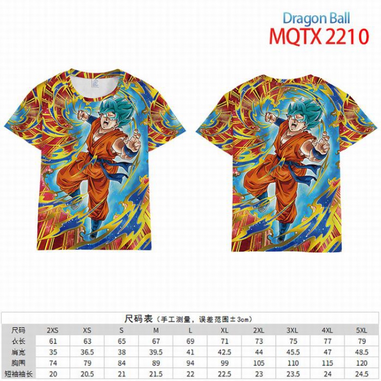 DRAGON BALL Full color short sleeve t-shirt 10 sizes from 2XS to 5XL MQTX-2210
