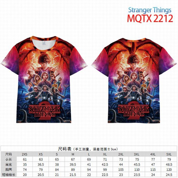 Stranger Things Full color short sleeve t-shirt 10 sizes from 2XS to 5XL MQTX-2212
