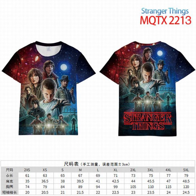 Stranger Things Full color short sleeve t-shirt 10 sizes from 2XS to 5XL MQTX-2213