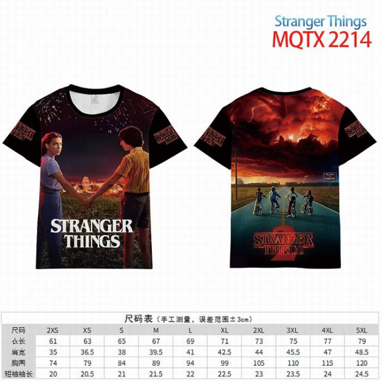 Stranger Things Full color short sleeve t-shirt 10 sizes from 2XS to 5XL MQTX-2214