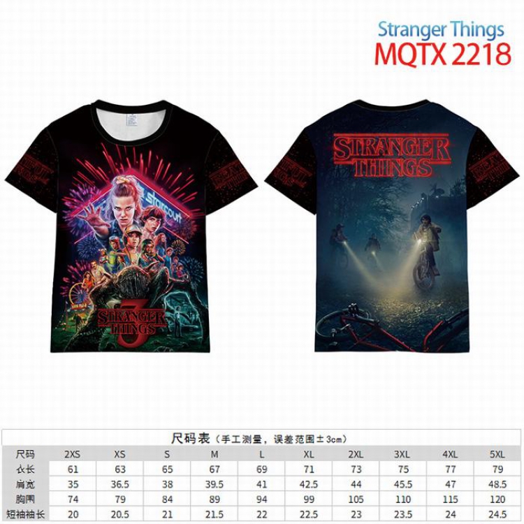 Stranger Things Full color short sleeve t-shirt 10 sizes from 2XS to 5XL MQTX-2218