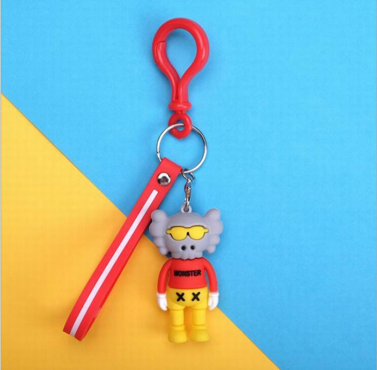 Sesame Street kaws Tide brand elephant red Unisex Keychain Gift Pendant Ornament price for 5 pcs