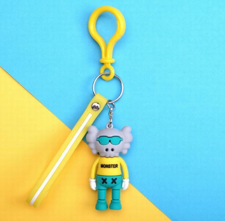 Sesame Street kaws Tide brand elephant yellow-2 Unisex Keychain Gift Pendant Ornament price for 5 pcs