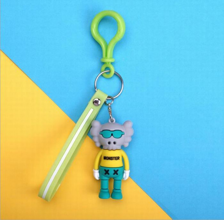 Sesame Street kaws Tide brand elephant green Unisex Keychain Gift Pendant Ornament price for 5 pcs