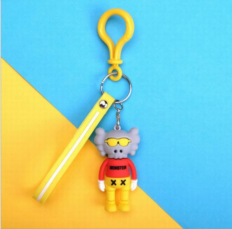 Sesame Street kaws Tide brand elephant yellow-1 Unisex Keychain Gift Pendant Ornament price for 5 pcs