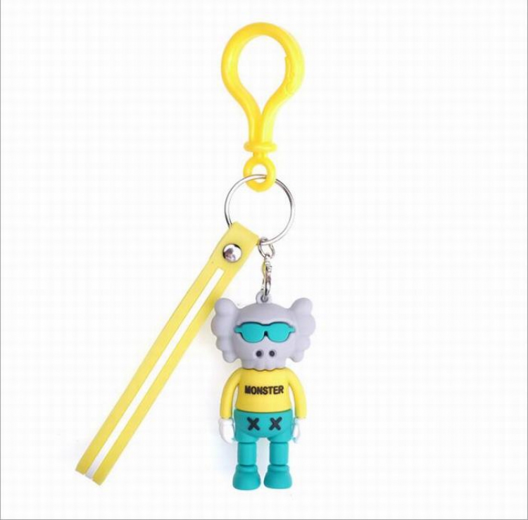 Sesame Street kaws Tide brand elephant yellow-3 Unisex Keychain Gift Pendant Ornament price for 5 pcs