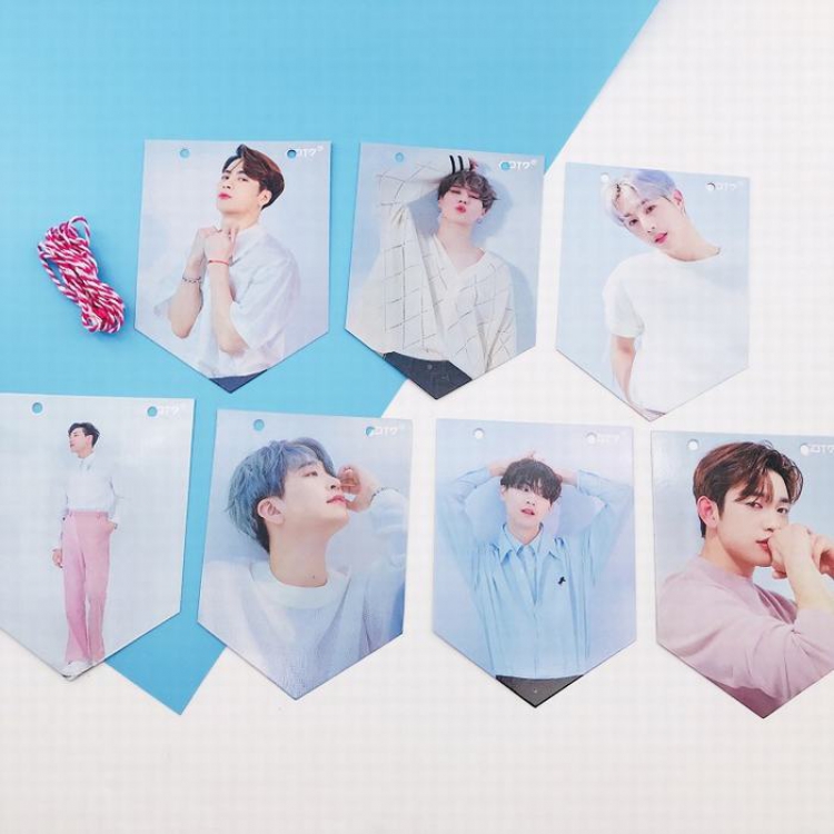 GOT7 Around the star Hanging flag hanging picture photo wall painting 10X14CM 33G price for 5 pcs