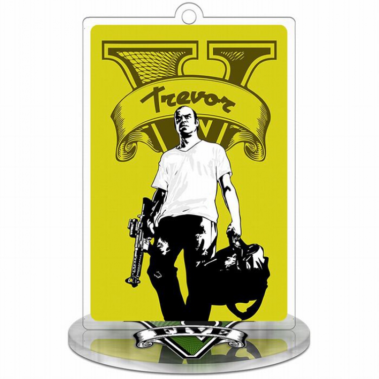 Grand Theft Auto V-3 Acrylic key pendant long square small licensing