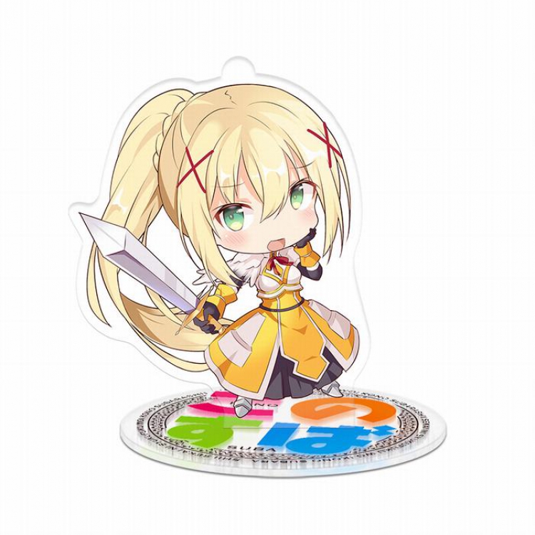 Kono Subarashii Sekai Ni Shukufuku Wo !  Q-Darkness Acrylic keychain pendant Standing Plates