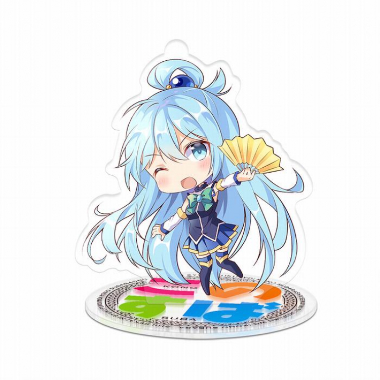 Kono Subarashii Sekai Ni Shukufuku Wo !  Q-Aqua Acrylic keychain pendant Standing Plates