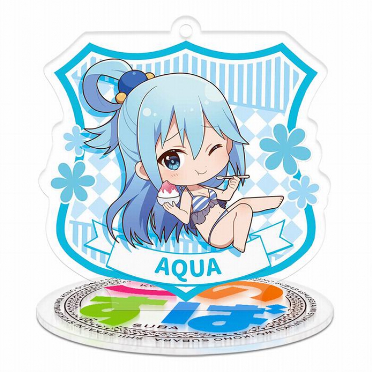 Kono Subarashii Sekai Ni Shukufuku Wo !  T-Aqua Acrylic keychain pendant Standing Plates