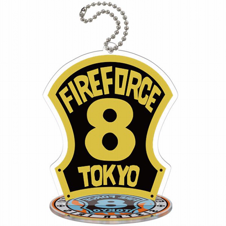 Fire fire brigade Acrylic keychain pendant Standing Plates