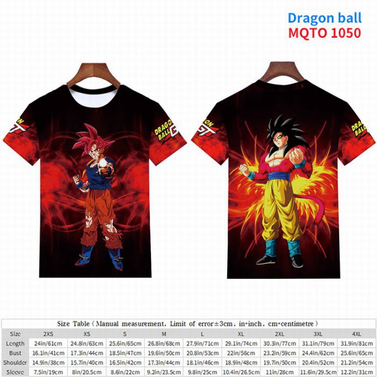 Dragon Ball full color short sleeve t-shirt 9 sizes from 2XS to 4XL MQTO-1050