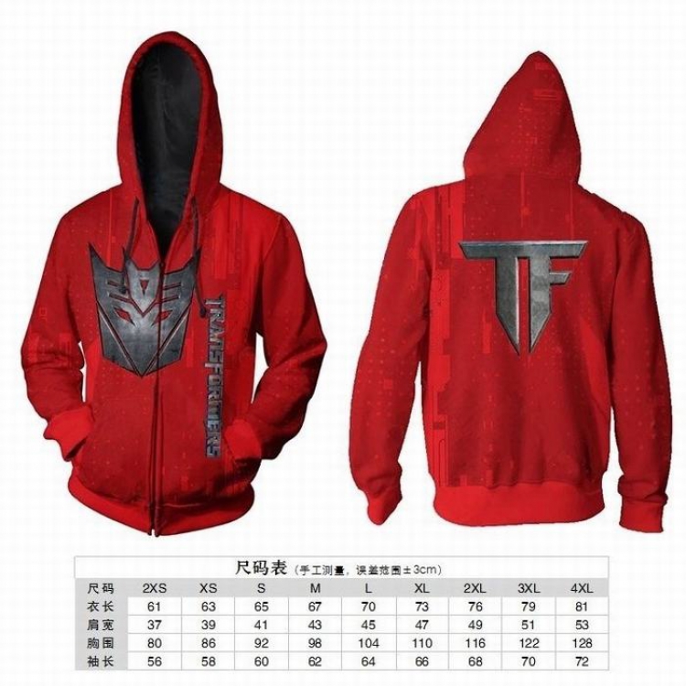 Transformers Hoodie zipper sweater coat  2XS XS S M L XL 2XL 3XL 4XL price for 2 pcs preorder 3 days