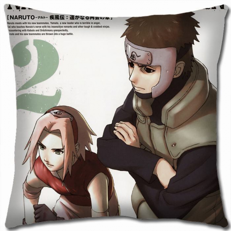 Naruto Double-sided full color Pillow Cushion 45X45CM H7-210 NO FILLING