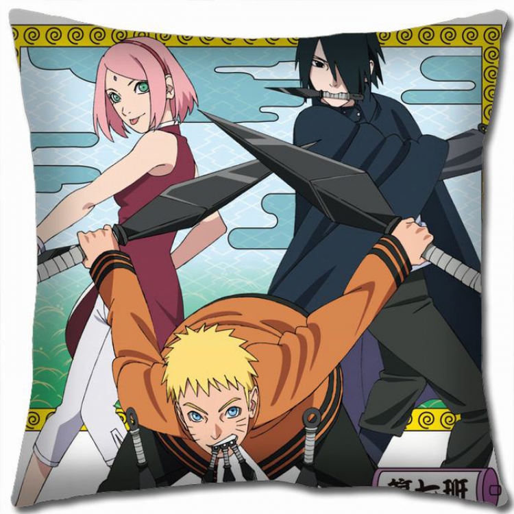 Naruto Double-sided full color Pillow Cushion 45X45CM H7-236 NO FILLING