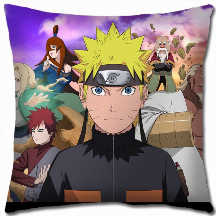 Naruto Double-sided full color Pillow Cushion 45X45CM H7-303 NO FILLING