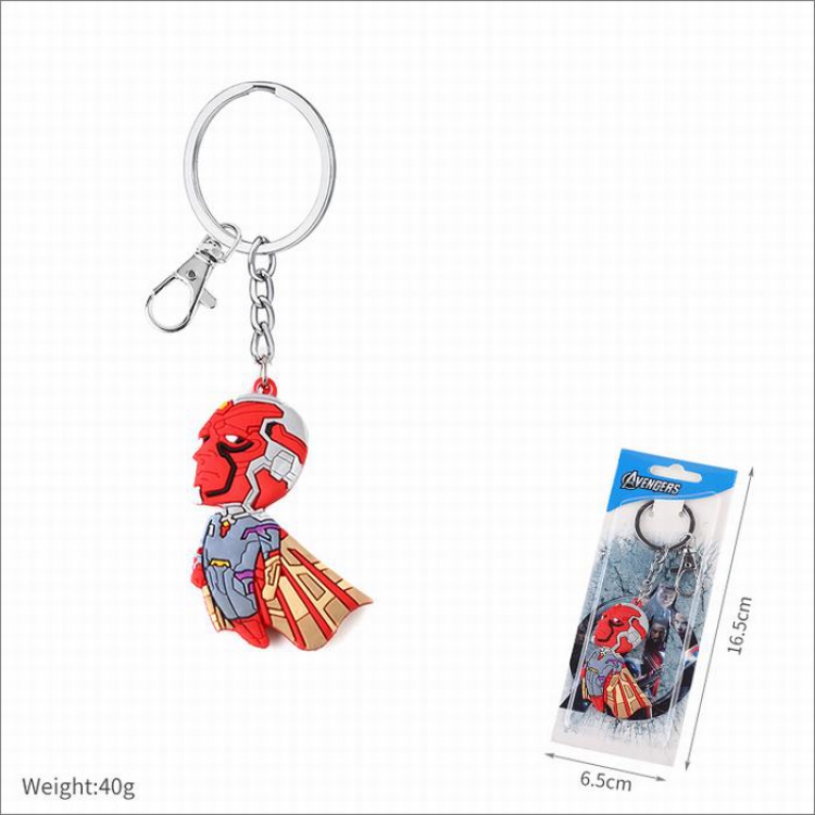 The avengers allianc Double-sided soft keychain pendant price for 5 pcs
