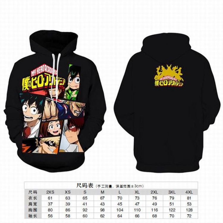 My Hero Academia  black Hooded pullover sweater 2XS XS S M L XL 2XL 3XL 4XL price for 2 pcs preorder 3 days