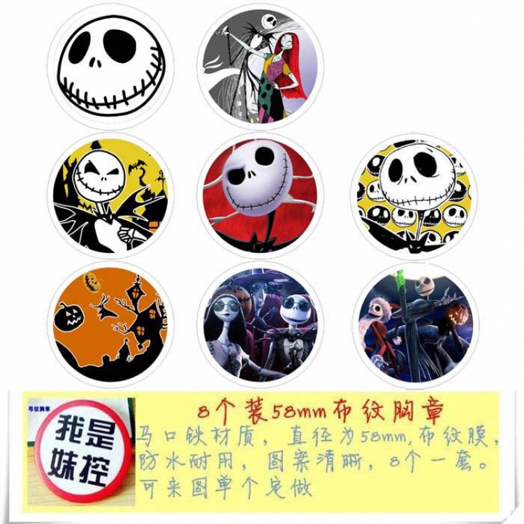 Hallowmas Brooch Price For 8 Pcs A Set 58MM