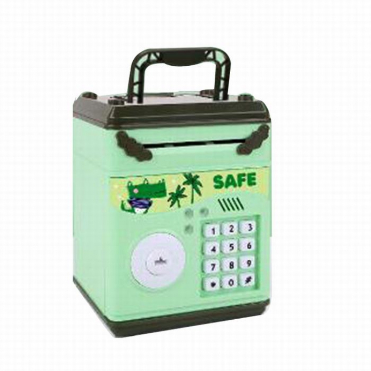 Cartoon Savings-Box green ATM password automatic coin machine music coin piggy bank 14.5X12.5X20CM 21KG