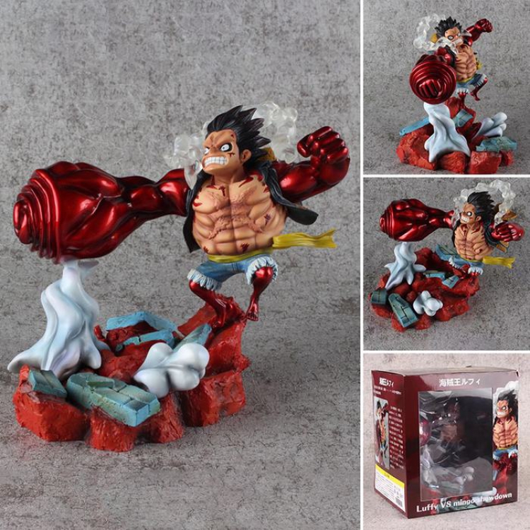 One Piece Battle scene GK Luffy Boxed Figure Decoration Model 19CM