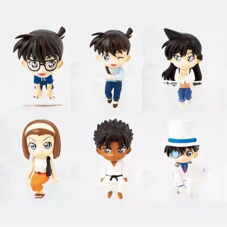 Detective conan a set of six Along the cup series  Boxed Figure Decoration Model